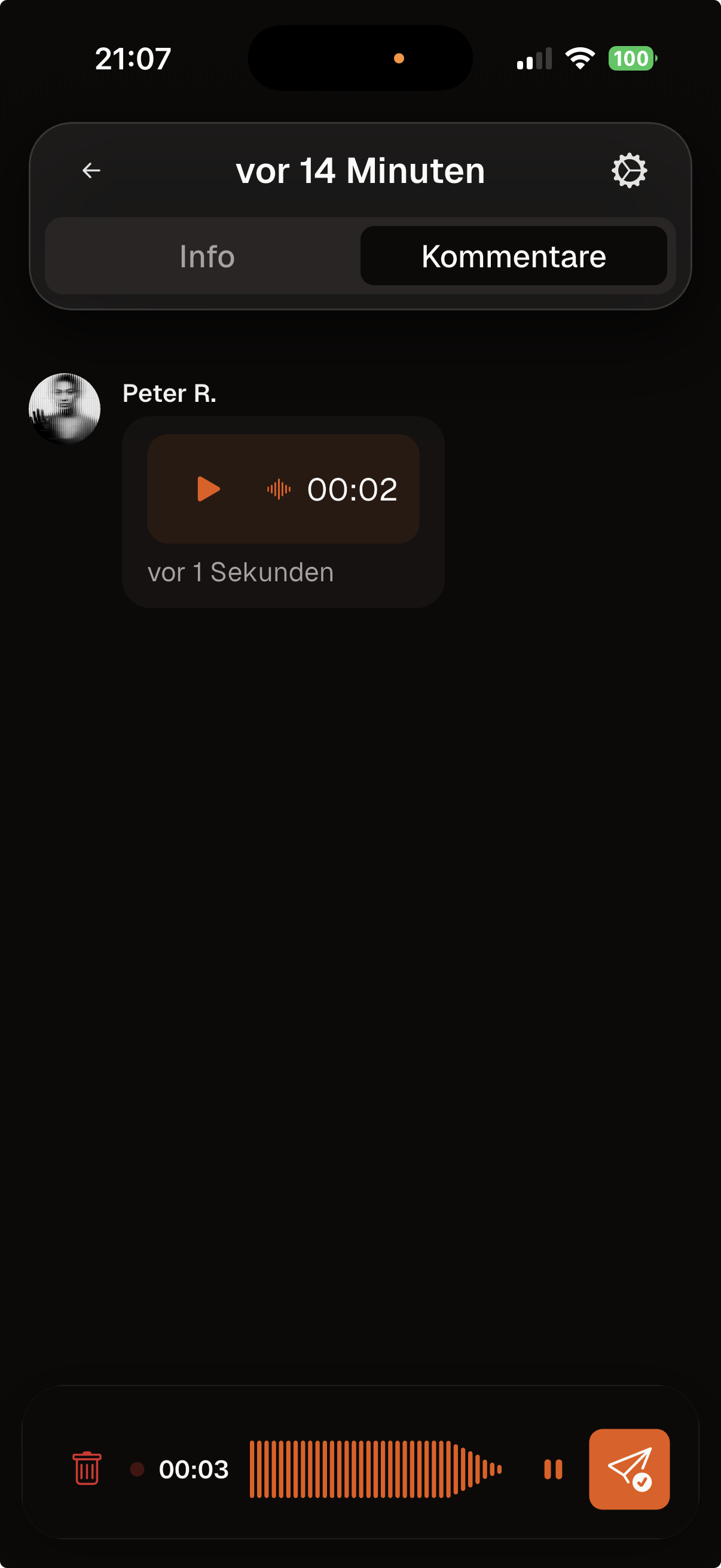 Voice Notes Screenshot